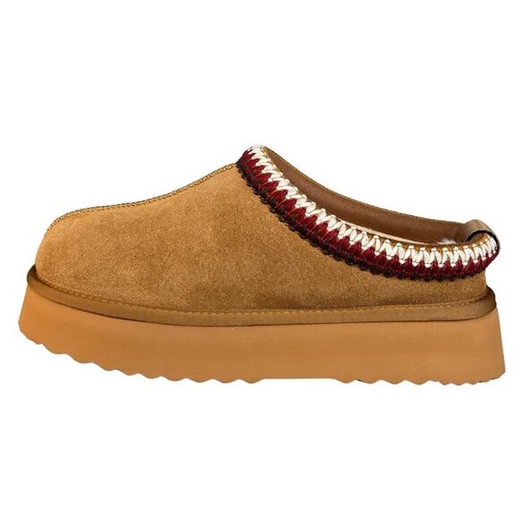 Steve Madden Womens Selena Brown Cow Suede Slip On Platform Slippers Mule Sz 12M - Picture 1 of 13